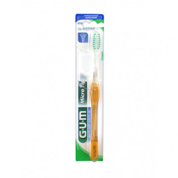 GUM Brosse à Dents MicroTip Médium Compact