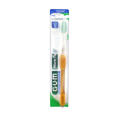 GUM Brosse à Dents MicroTip Médium Compact