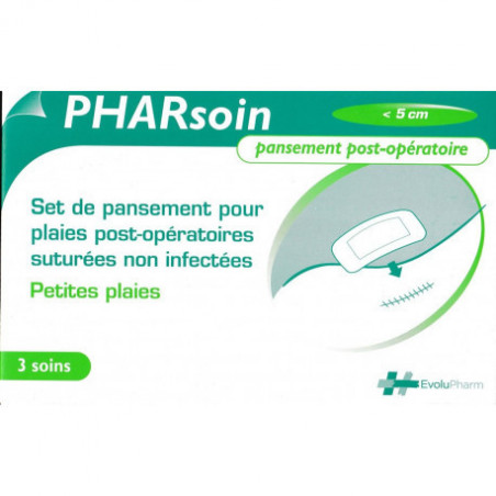 PHARSoin Set de Pansements POst Opératoire 3 soins