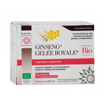 Dayang Ginseng Gelée Royale BIO 20 ampoules de 10ml