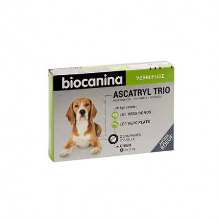 Biocanina Ascatryl Trio Chien 2 comprimés