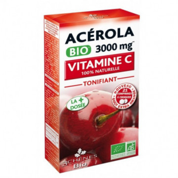 3 Chênes 100% BIO Acerola 3000 21 comprimés