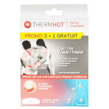 TheraPearl ThermHot 3 Patchs Chauffants Multi-Zones + 1 Gratuit