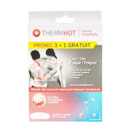 TheraPearl ThermHot 3 Patchs Chauffants Multi-Zones + 1 Gratuit