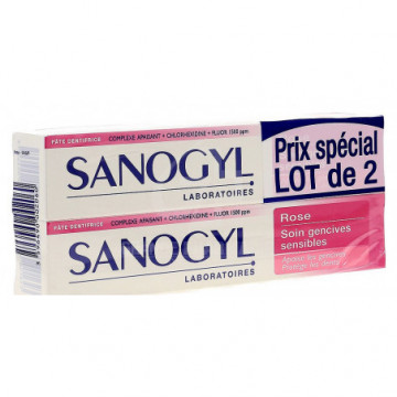Sanogyl Rose Soin Gencives Sensibles  lot 2 tubes 75ml