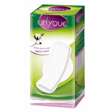 Unyque Serviettes Hygiéniques Maxi Douceur Maternité - 10 pièces