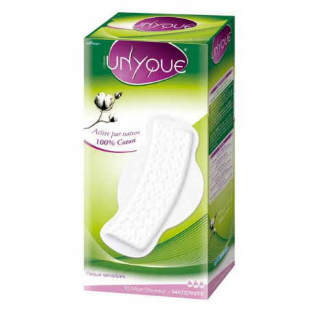 Unyque Serviettes Hygiéniques Maxi Douceur Maternité - 10 pièces