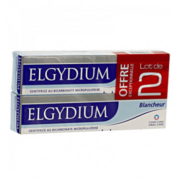 Elgydium Dentifrice Blancheur - lot de 2 tubes de 75ml