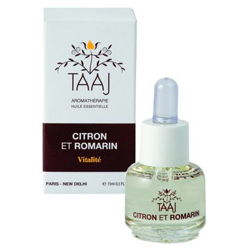 Taaj Huile Essentielle Citron et Romarin Vitalité 15 ml