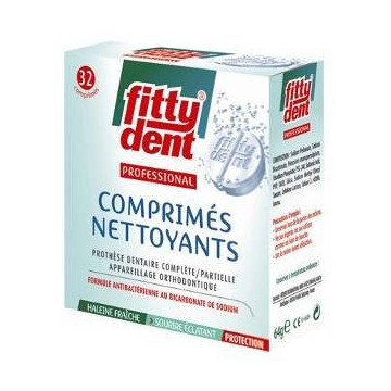 FittyDent Comprimés Nettoyants 32 comprimés
