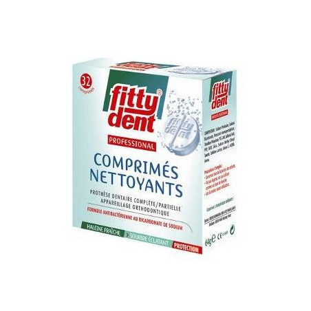 FittyDent Comprimés Nettoyants 32 comprimés