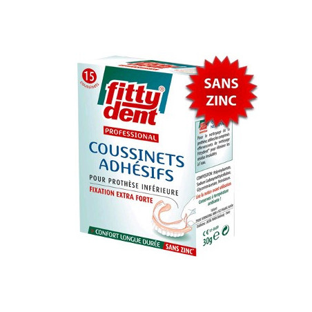 FittyDent Coussinets Adhésifs 15 coussinets