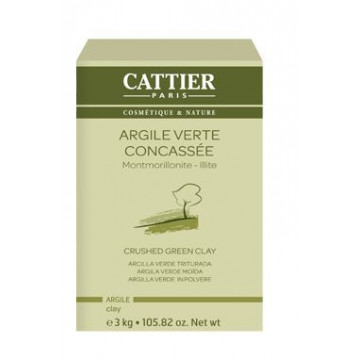 Cattier Argile Verte Concassée Illite Montmorillonite BIO 3kg