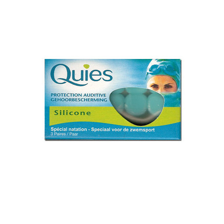Quies Protection Auditive Silicone Spécial Natation 3 paires