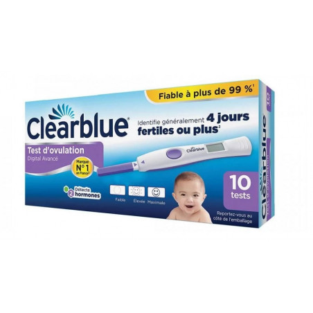 Clearblue Test d'Ovulation Digital 4 Jours 10 Unités