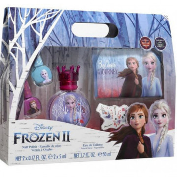 Coffret Reine des Neiges 2 Eau de toilette 50ml + 2 vernis à ongles + Trousse