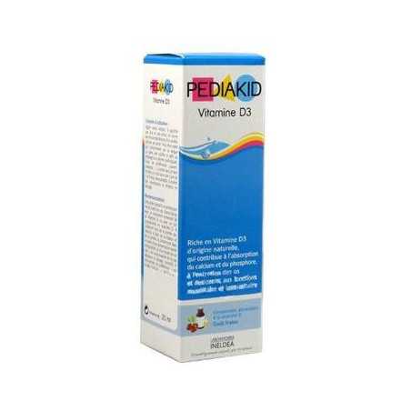 Achetez Pediakid Vitamine D3 20ml à 7.7€ seulement ✓ Livraison GRATUITE dès  49€