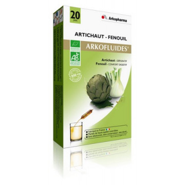 Arkofluide Artichaut Fenouil BIO 20 ampoules