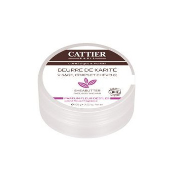 Cattier Beurre de Karité Fleur des Iles BIO 100g